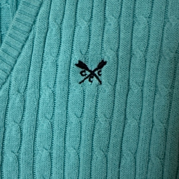 Crew Clothing Co Sky Blue Cable Knit Sweater UK 14 / US M - Picture 5 of 6